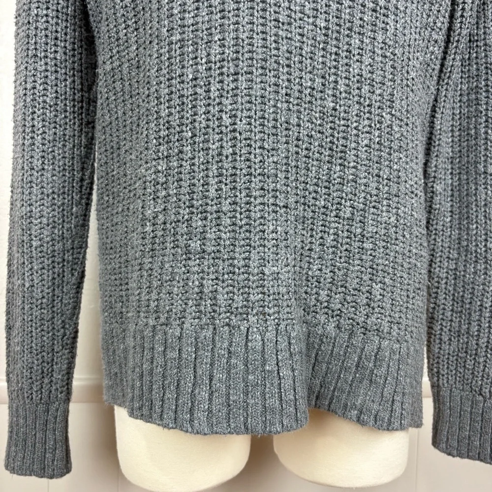 Abercrombie & Fitch Chunky Gray Pullover Sweater‎ Size L Fisherman Grunge Knit